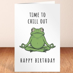 Yoga lover birthday printable card yoga teacher gift funny yogi card zen birthday gift yoga humor meditation birthday yoga instructor gift
