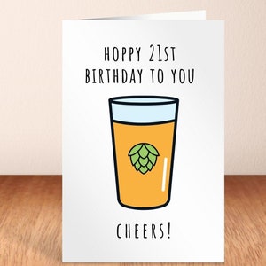 21st Birthday Card for Him Son 21 twenty first Beer Lover birthday card printable card Beer lover gift beer drinker birthday gift beer humor