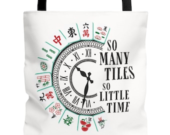 Mahjong Bag Tote Mahjong Lover Gift Funny Mahjong Player Bag Mahjong Game Tote Bag Mahjong Gifts For Women So Many Tiles So Little Time