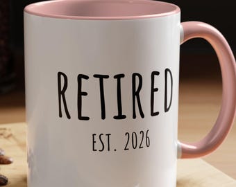 Retirement Mug New Retiree Gift Coworker Farewell Present Minimalist Office Humor Coffee Cup Retirement Party