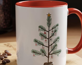 Mahjong Mug christmas mahjong lover cup funny mahjong gift holiday tile mug mahjong player present festive mahjong coffee cup mah jong mug