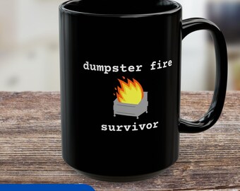 Dumpster Fire grappige echtscheiding mok overlevende Break Up cadeau aanwezig alleenstaande moeder geschenken echtscheiding partij grappig uiteenvallen cadeau gescheiden mok gelukkige echtscheiding