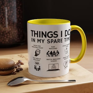 Taza de Mahjong - Regalo divertido para amantes del Mahjong - Cosas que hago en mi tiempo libre - Taza de café - Regalo para amigos jugadores de Mahjong - Taza para fanáticos del Mahjong imagen 20