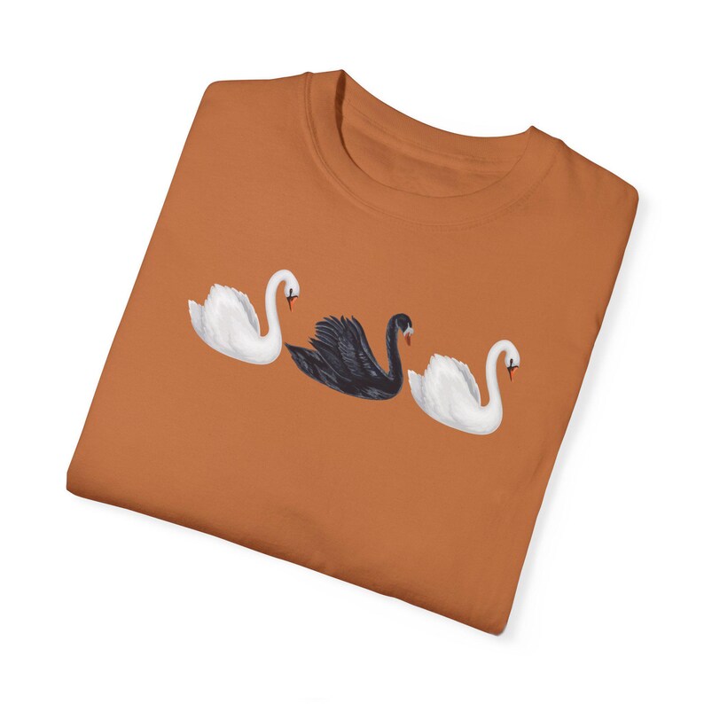 Cottagecore Swans shirt boho cottage core comfort kleuren vintage tshirt zwarte zwaan coquette esthetische t-shirt cadeau T-shirt vogel retro stijl T-shirt afbeelding 6