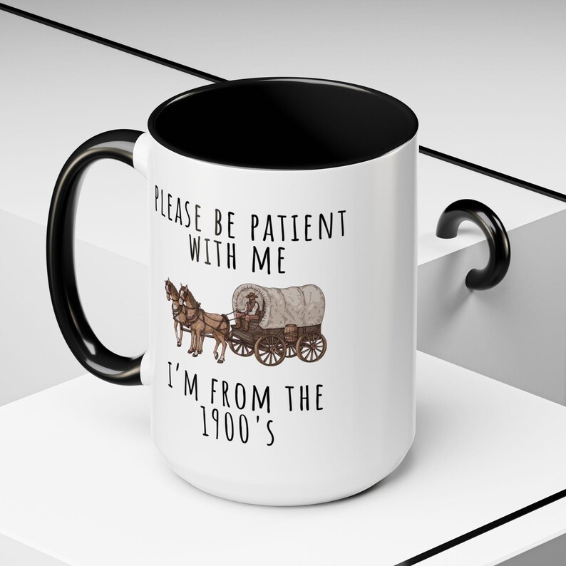 Caneca de aniversário engraçada, presente para alma antiga, caneca com humor vintage, presente para amante da história, caneca com humor do Velho Oeste, caneca sarcástica e engraçada, presente para colega de trabalho, ideia de presente original. imagem 10