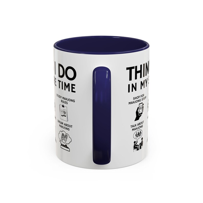 Taza de Mahjong - Regalo divertido para amantes del Mahjong - Cosas que hago en mi tiempo libre - Taza de café - Regalo para amigos jugadores de Mahjong - Taza para fanáticos del Mahjong imagen 13