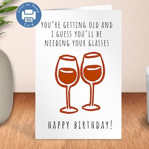 Carte d&#39;anniversaire sarcastique d&#39;anniversaire d&#39;amant de vin drôle d&#39;anniversaire de vin meilleur ami cadeau de vin d&#39;anniversaire de buveur de vin vinophile sommolier