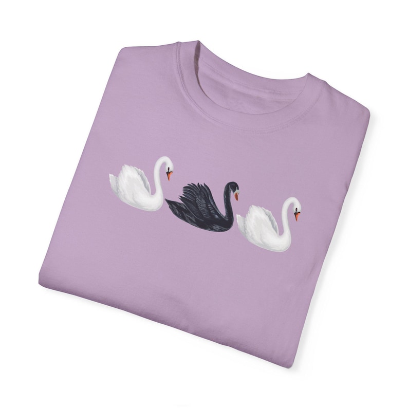 Cottagecore Swans shirt boho cottage core comfort kleuren vintage tshirt zwarte zwaan coquette esthetische t-shirt cadeau T-shirt vogel retro stijl T-shirt afbeelding 9