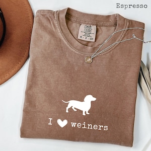 Weiner Hunde Shirt Dackel Hundebesitzer Geschenk Komfort Farben Doxie Liebhaber Tshirt Welpen Besitzer Lustige Hunde Geschenke Hundemutter Freundin für ihren Doggy Dad