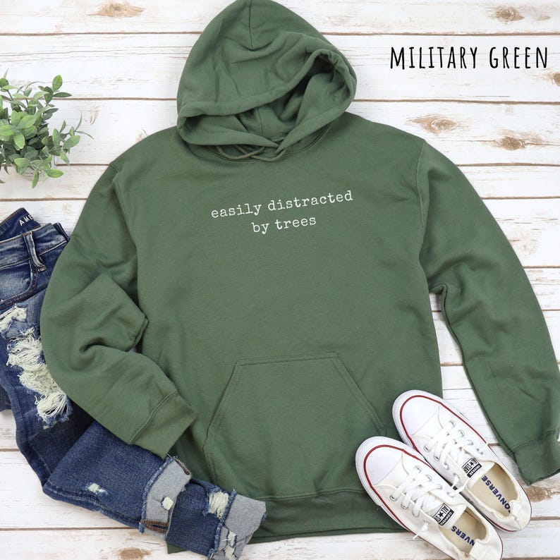 Nature Shirt Easily Distracted by Trees Shirt, Nature Lover T-Shirt, Outdoors Sweatshirt, Hiking Hoodie, Forest Gift Tree Lovers tree hugger image 20