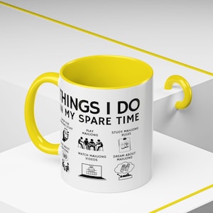 Taza de Mahjong - Regalo divertido para amantes del Mahjong - Cosas que hago en mi tiempo libre - Taza de café - Regalo para amigos jugadores de Mahjong - Taza para fanáticos del Mahjong imagen 10