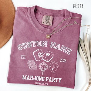 Mahjong Shirt Custom Mahjong Party Tee Personalized Game Night Tshirt Girls Weekend Gift Bachelorette Hoodie Mahjong Mother's Day