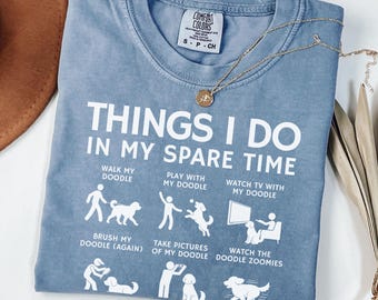 Camiseta Doodle Dog, camiseta divertida de Labradoodle y Goldendoodle, regalo para mamá de Doodle, papá de perro, sudadera con capucha para amantes de las mascotas, camiseta para dueños de perros, camiseta con zoomies de perro