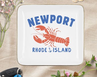 Newport RI Gift Lobster Jewelry Dish Newport Rhode Island Gift Trinket Holder Nautical Decor New England Souvenir Beach House Keepsake Gift