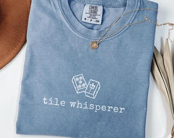 Funny Mahjong Shirt Tile Whisperer Shirt Mahjong Lover Tee Funny Mahj Tshirt Mahjong Player Shirt Hoodie Mahjong Sweatshirt majhong gift
