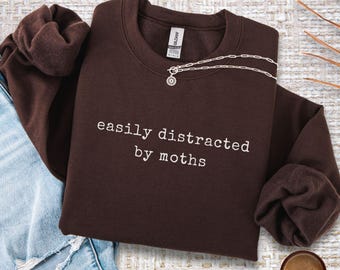 Moth Sweatshirt Funny Insect Lover Gift Cute Bug Hoodie Nature Sweatshirt Entomology Gift For Moth Lovers And Nature Enthusiasts