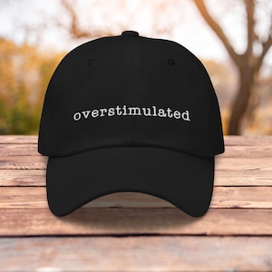 Overstimulated Hat Embroidered Sarcastic Gift Cowboy Frog Shirt Sarcastic Gift Unhinged Shirt Funny Mom Hat Weirdcore clothing mental health