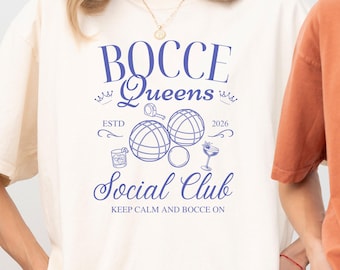 Personalized Bocce Shirt Bocce Social Club Womens Bocce Ball Tee Group Bocce League Outfit Custom Bocce Social Club Shirt Bocce Player Gift