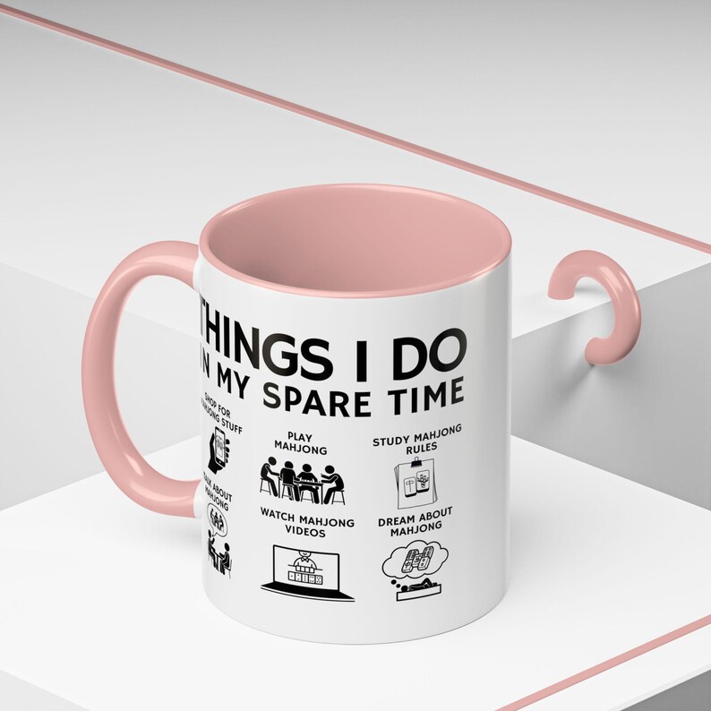 Taza de Mahjong - Regalo divertido para amantes del Mahjong - Cosas que hago en mi tiempo libre - Taza de café - Regalo para amigos jugadores de Mahjong - Taza para fanáticos del Mahjong imagen 17