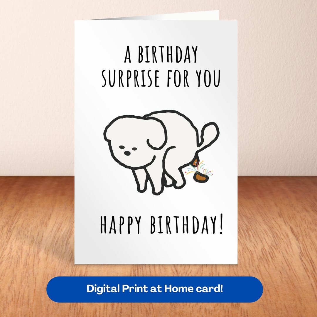 Dog Lover Birthday Printable Card Dog Lover Gift Snarky Humor Card for ...