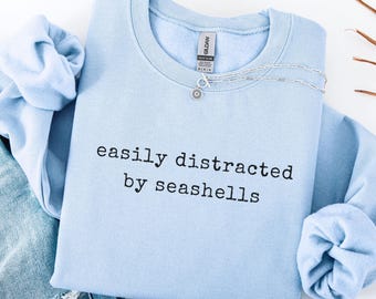Seashell Sweatshirt Funny Seashell Lover Gift Cute Beach Tee Seashell Gifts Humor Sweatshirt Ocean Hoodie Shell Fan Gift