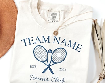 Custom Tennis Shirt Personalized Team Name Tennis Club Tee Tennis Sweatshirt or Hoodie Unique Tennis Gift for Player Coach or Fan