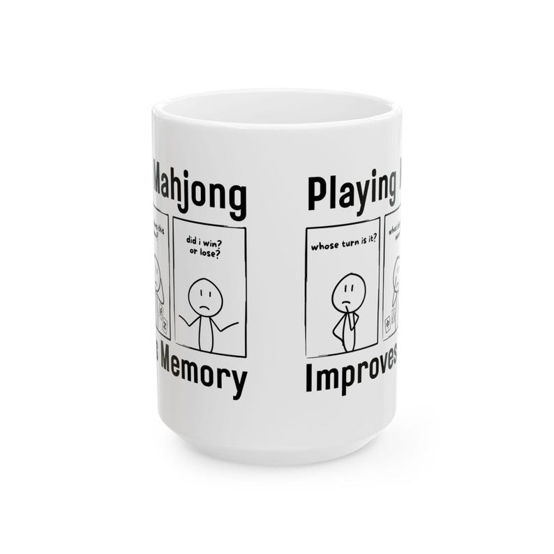 Kubek Mahjong, zabawny kubek z pamięcią Mahjong, żart, miłośnik Mahjong, słodki Mahjong, koszulka z kreskówek Mahjong, prezent na Dzień Matki, kubek z humorem zdjęcie 10
