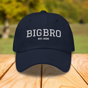 Big Bro Est 2025 Hat Big Brother Gift, Sibling Announcement Hat, Pregnancy Reveal for Brother, Big Brother Baseball Cap, Custom Big Bro Hat