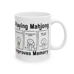 Kubek Mahjong, zabawny kubek z pamięcią Mahjong, żart, miłośnik Mahjong, słodki Mahjong, koszulka z kreskówek Mahjong, prezent na Dzień Matki, kubek z humorem zdjęcie 5
