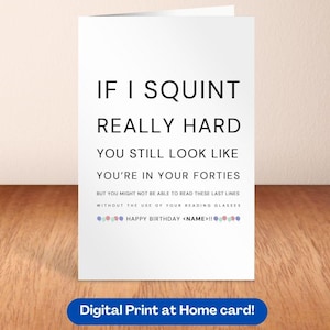 Personalized 50th birthday card funny fiftieth bday custom 50th birthday gift printable birthday card birthday card 50th milestone born 70s