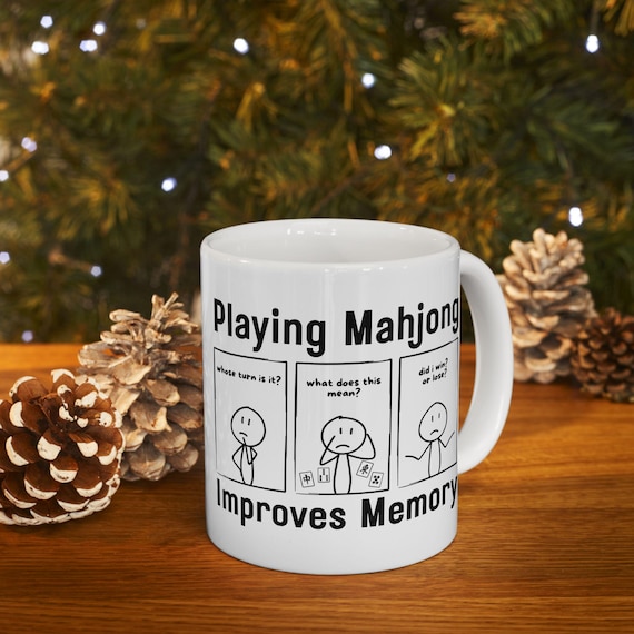 Mahjong Mug funny mahjong memory joke mug mahjong lover cute mahjong cartoon mahjong tshirt mahjong Mother's Day gift humor cup