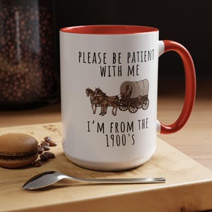 Caneca de aniversário engraçada, presente para alma antiga, caneca com humor vintage, presente para amante da história, caneca com humor do Velho Oeste, caneca sarcástica e engraçada, presente para colega de trabalho, ideia de presente original. imagem 7