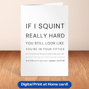 Personalized 60th birthday card funny sixtieth bday 60th birthday gift printable birthday card boomer card 60th milestone born 50s 60s