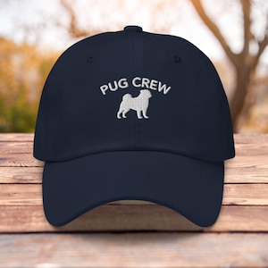 Pug Dog Hat Pug Crew Cap Pug Lover Gift Funny Pug Gifts Pug Owner Gift Pug Gift Idea Embroidered Hat Pug Breed Dad Cap Pug puppy pug humor