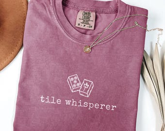 Camiseta de Mahjong, camiseta de Tile Whisperer, camiseta de amante de Mahjong, camiseta divertida de Mahj, camiseta de jugador de Mahjong, sudadera con capucha, sudadera de Mahjong, regalo de majhong