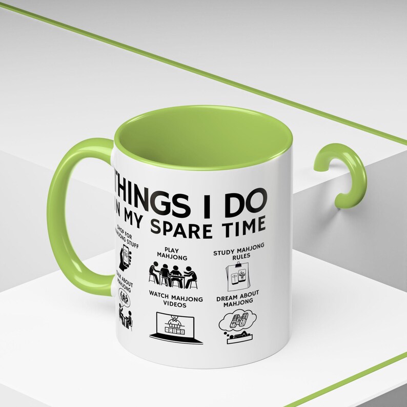Taza de Mahjong - Regalo divertido para amantes del Mahjong - Cosas que hago en mi tiempo libre - Taza de café - Regalo para amigos jugadores de Mahjong - Taza para fanáticos del Mahjong imagen 11