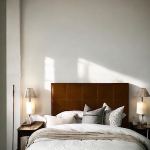 Authentic Handmade king headboard,Hanging Headboard,Custom Hanging Leather Headboard,Custom Hanging Leather Headboard ,genuine leather bed