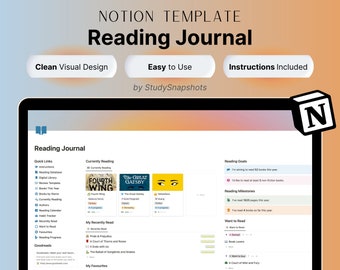 Notion Template Reading Journal — The Perfect Reading Tracker and Digital Library