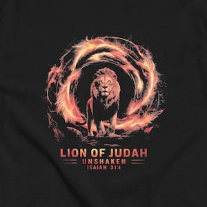 Lion of Judah Unshaken T-Shirt: Unisex Cotton Tee