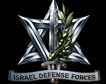 Israel Defense Forces IDF T-Shirt, Israel Army Shirt, Unisex Israel Military Tzahal Emblem Logo Swords of Iron Shirt