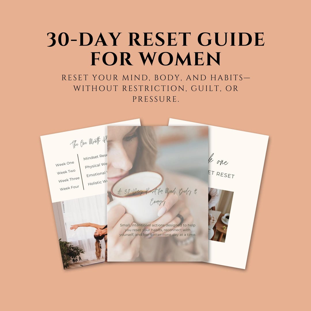 30-day Reset Guide for Women | Holistic Wellness Planner (digital ...