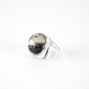 Lava Ring Symbiote Black, Lava Lamp Ring, Lava Effect Ring, Nostalgia Ring, Water ring, Dark ring, Venom Ring, Alien Ring,