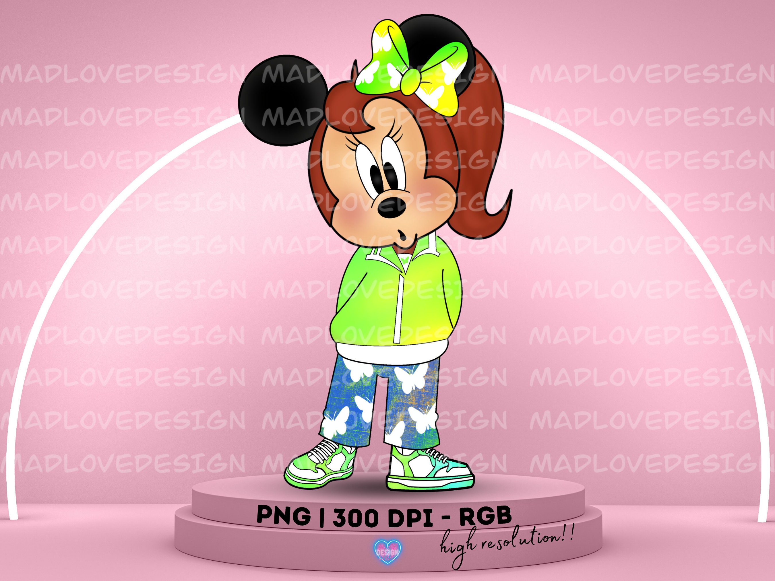 Minnie Mouse Tracksuit PNG Butterfly Sublimation Design - Etsy