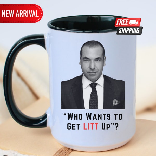 Suits TV Show Inspired Coffee Mug, Funny 'You Just Got Litt Up' Novelty Mug for Harvey Specter & Louis Litt Fans, Gift for Suits Lovers.