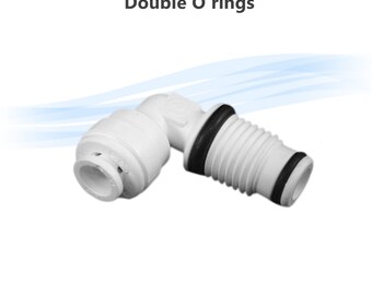 4 pack of  Male Elbow 1/4&#39; Tube OD x 1/4&#39; mip Double O rings, for housing Male Elbow 1/4&quot; Tube OD x 1/4&quot; MIP Double O rings