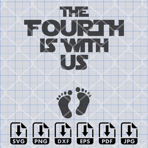 El cuarto está con nosotros con pies de bebé SVG, Png, Eps, Dxf, Pdf, Archivo de corte digital, Cricut Maker, Silhouette Cameo 4