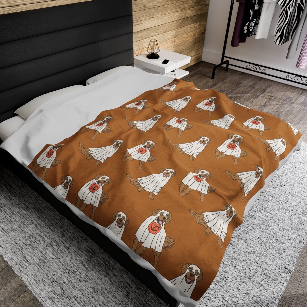 Ghost Dog Plush Blanket Etsy