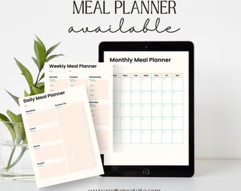 Planejador de refeições semanais e lista de compras para impressão Preparação de refeições e lista de compras Bloco de notas digital de plano de refeições semanal Plano de refeições A4 PDF Goodnotes iPad