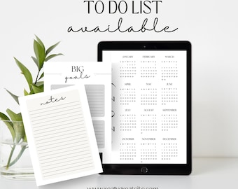 Annual To Do List Fillable and Printable PDF Task Management Productivity Planner Yearly To Do Yearly Planner Instant Download