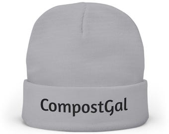 CompostGal Knit Beanie: Cotton-Acrylic Blend Winter Hat